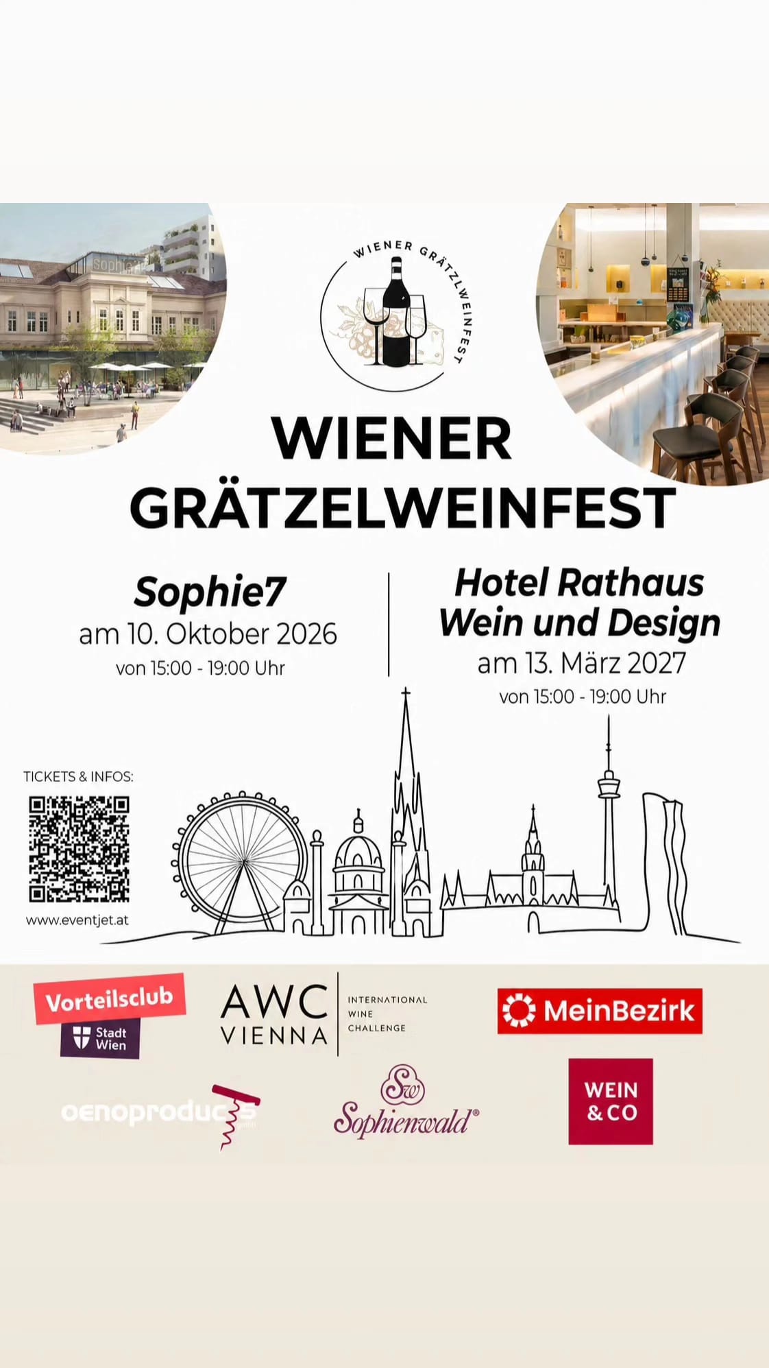 Plakat: Wiener Grätzelweinfest im sophie7 am 10. Oktober 2026